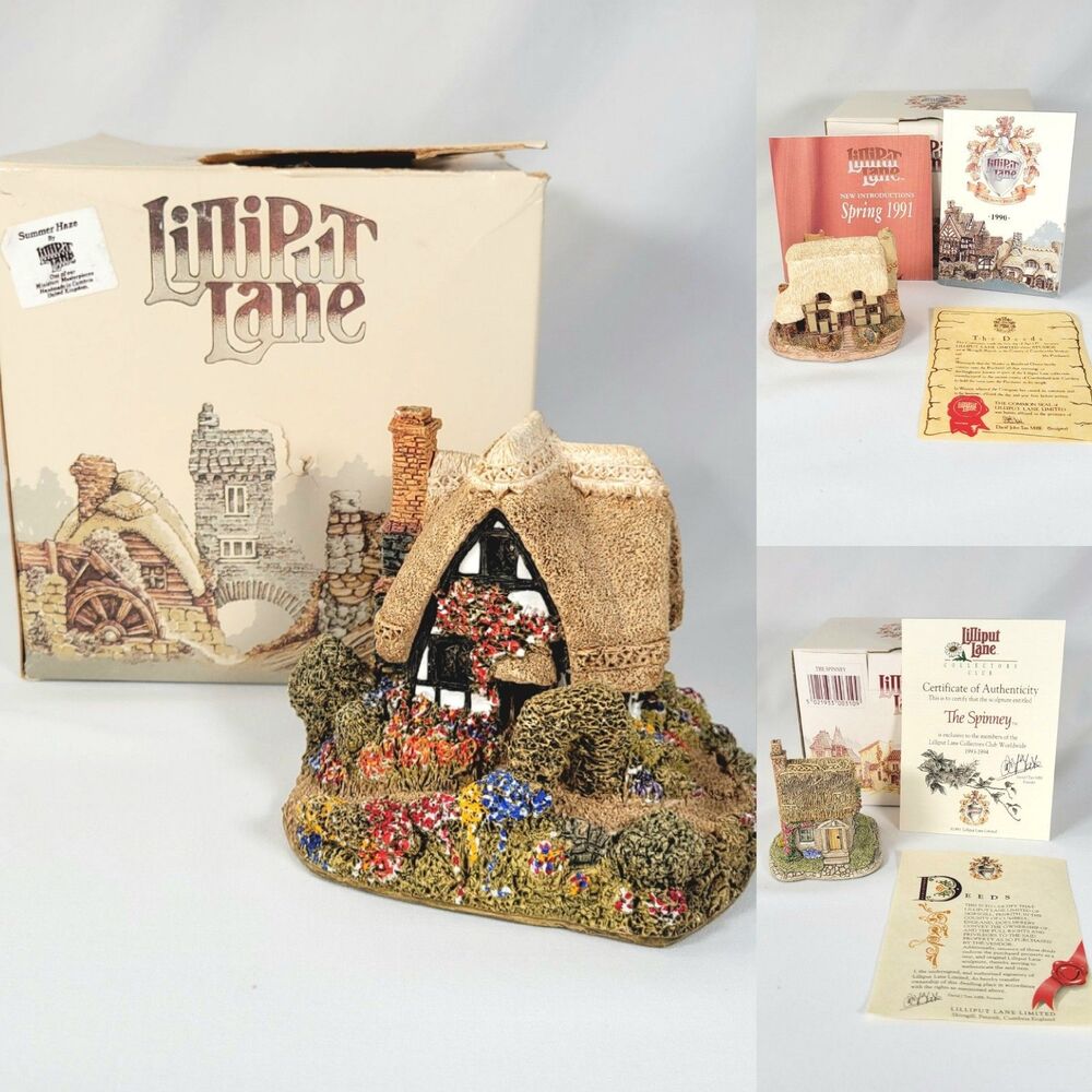 Lilliput Lane Lot - "Summer Haze" "The Farriers" & "The Spinney" w/Boxes